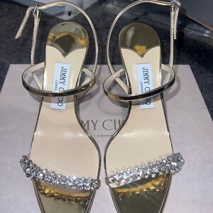 Jimmy Choo Metallic Meira Heels